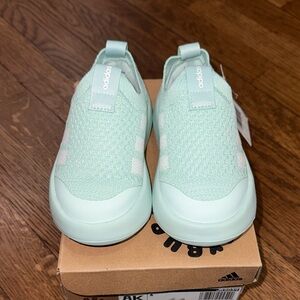 Adidas Kids Light Green Slip-On Sneakers